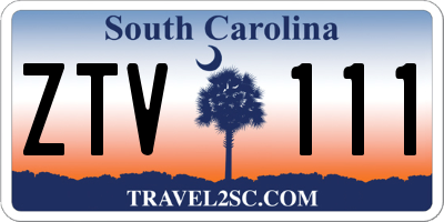 SC license plate ZTV111