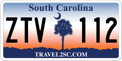 SC license plate ZTV112