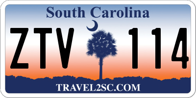 SC license plate ZTV114