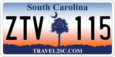 SC license plate ZTV115