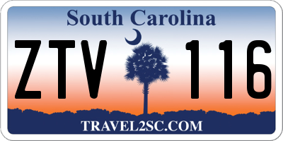 SC license plate ZTV116