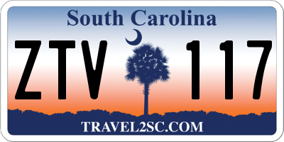 SC license plate ZTV117