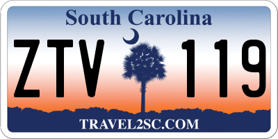 SC license plate ZTV119