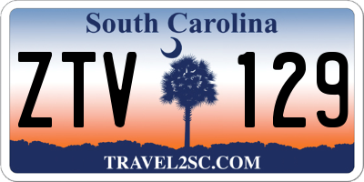 SC license plate ZTV129