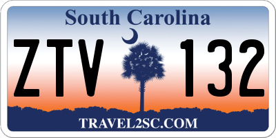 SC license plate ZTV132