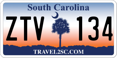 SC license plate ZTV134