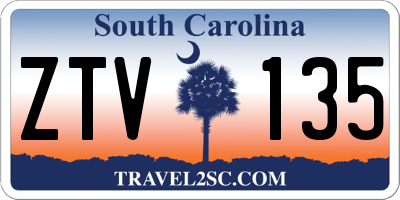 SC license plate ZTV135