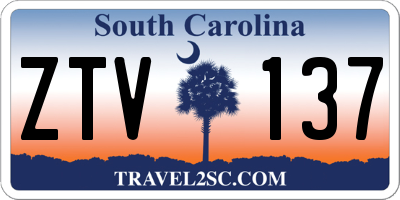 SC license plate ZTV137