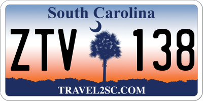 SC license plate ZTV138