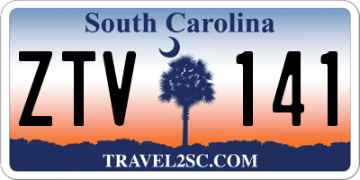 SC license plate ZTV141