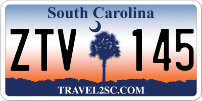 SC license plate ZTV145