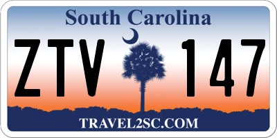 SC license plate ZTV147