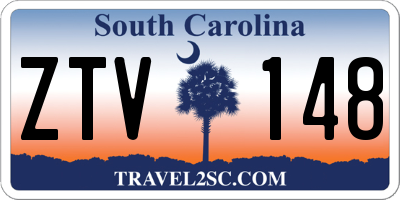 SC license plate ZTV148