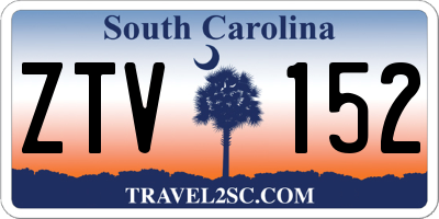 SC license plate ZTV152