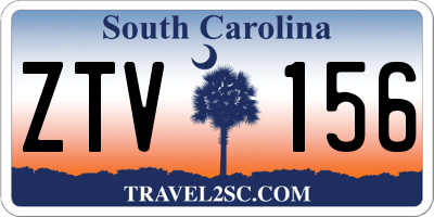 SC license plate ZTV156