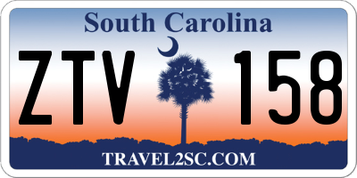 SC license plate ZTV158