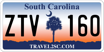 SC license plate ZTV160