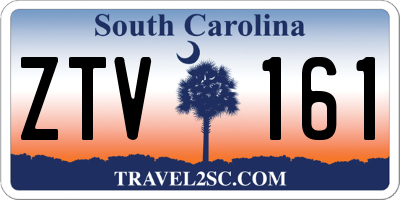 SC license plate ZTV161