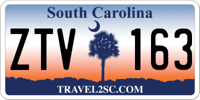 SC license plate ZTV163