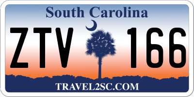 SC license plate ZTV166