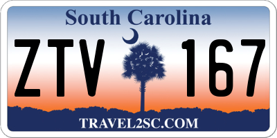 SC license plate ZTV167