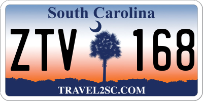 SC license plate ZTV168
