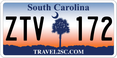 SC license plate ZTV172