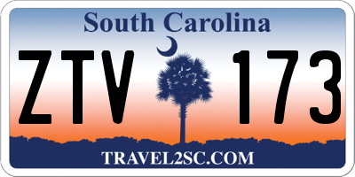 SC license plate ZTV173