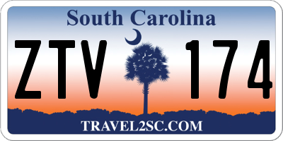 SC license plate ZTV174