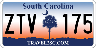 SC license plate ZTV175
