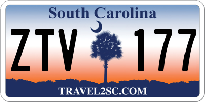 SC license plate ZTV177