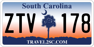 SC license plate ZTV178
