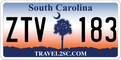 SC license plate ZTV183