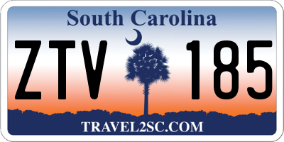 SC license plate ZTV185