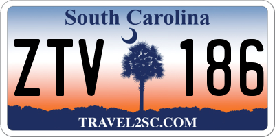 SC license plate ZTV186
