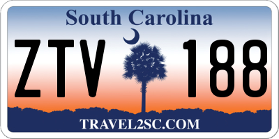 SC license plate ZTV188