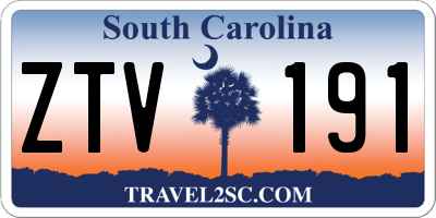 SC license plate ZTV191