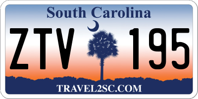 SC license plate ZTV195
