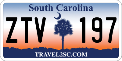 SC license plate ZTV197
