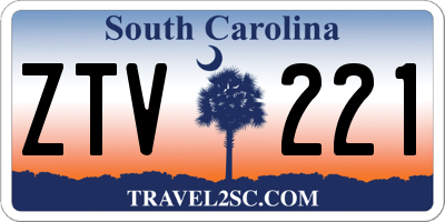 SC license plate ZTV221