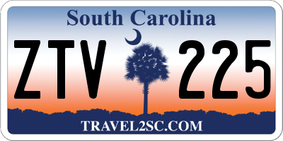SC license plate ZTV225