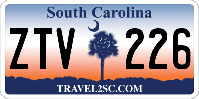 SC license plate ZTV226