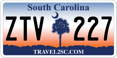 SC license plate ZTV227