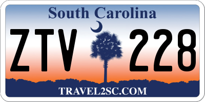 SC license plate ZTV228