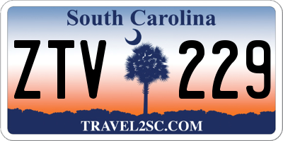 SC license plate ZTV229