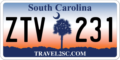 SC license plate ZTV231