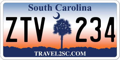 SC license plate ZTV234