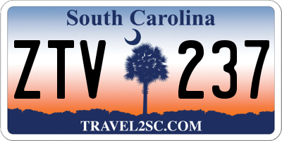 SC license plate ZTV237