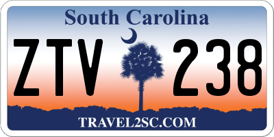 SC license plate ZTV238
