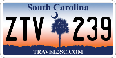 SC license plate ZTV239
